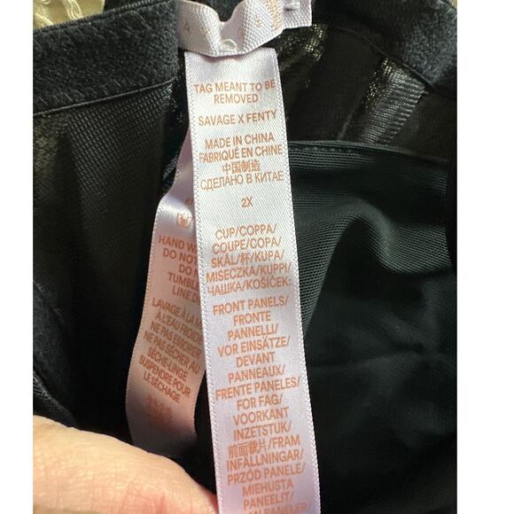 Savage X Fenty Black Embroidered Lace Corset‎ 2X - Picture 7 of 7